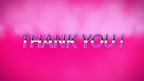 Animation-of-the-words-Thank-You!-written-in-metallic-pink-and-purple-letters