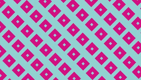 Animation-of-retro-hypnotic-motion-of-rows-of-yellow-and-purple-squares