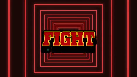 Animation-of-the-word-Fight-written-red-letters-on-red-squares-moving-