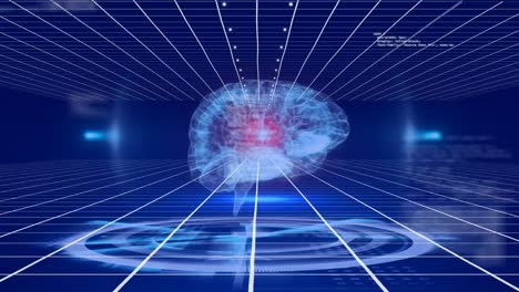 Cerebro-Humano-Digital-3D-Sobre-Procesamiento-De-Datos-En-Segundo-Plano