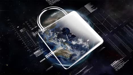Animation-of-online-security-padlock-icon-and-data-processing-