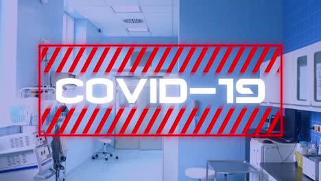 Animation-Des-Wortes-„Covid19“-Mit-Gesundheitspersonal-Im-Hintergrund