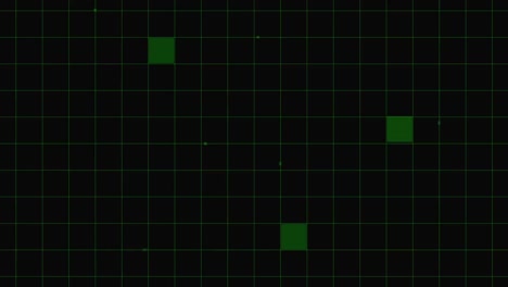 Flackernde-Grüne-Quadrate-Vor-Schwarzem-Hintergrund