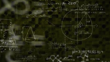 Animation-of-mathematical-formula-moving-on-black-and-green-background