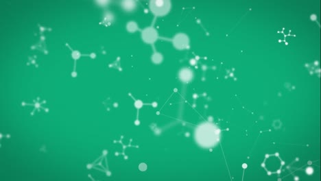 Animation-of-chemical-shapes-moving-in-a-green-background
