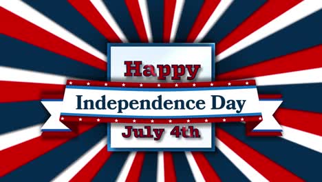 Animation-of-text-Happy-July-4th-on-white-square-with-text-Independence-Day-on-white-background-