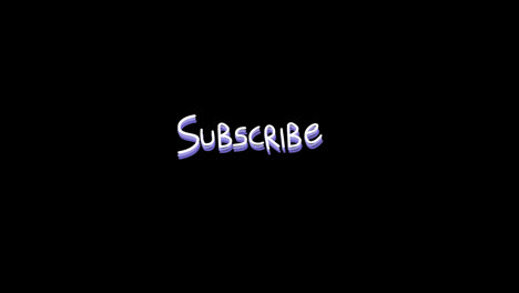 Animation-of-word-Subscribe-with-rays-with-changing-colours-and-flickering-on-black-background