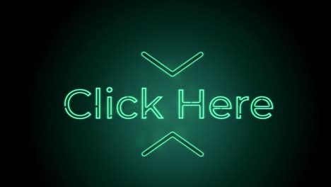 Animation-of-neon-style-green-words-Click-Here--flickering-on-dark-green-background