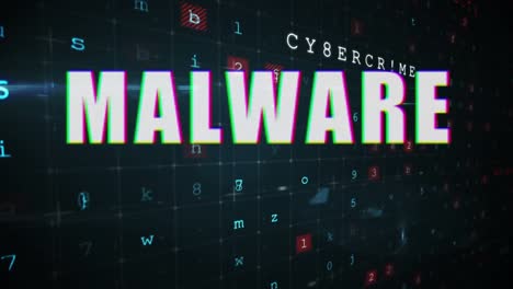 Malware-word-with-digital-security-background