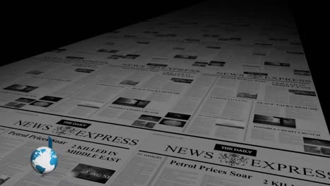 News-interface-against-newspapers-printing