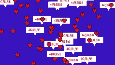 Números-Cada-Vez-Mayores-Y-Emojis-Moviéndose-Contra-El-Fondo-Azul
