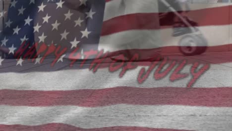 Digital-composite-video-of-happy-independence-day-july-4th-text-against-people-walking