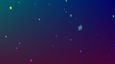 Digitally-generated-video-of-glowing-stars-moving-against-blue-background