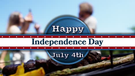 Digital-composite-video-of-happy-independence-day-july-4th-text-against-family-celebrating
