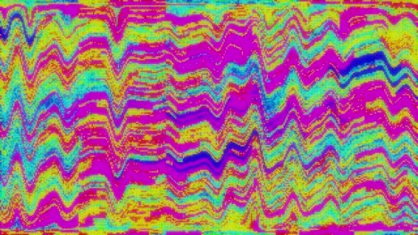 Colorful-waves-flickering-and-flashing-against-blue-background