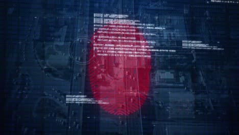 Scanning-fingerprint-and-data-processing-against-city-street-