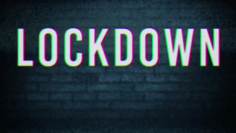 Lockdown-text-against-grey-brick-wall-in-background