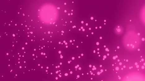 Glowing-spots-moving-against-pink-background-