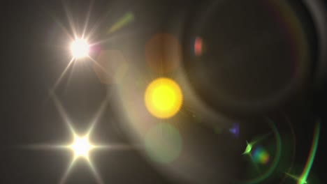 Leuchtende-Lichtpunkte-Vor-Schwarzem-Hintergrund