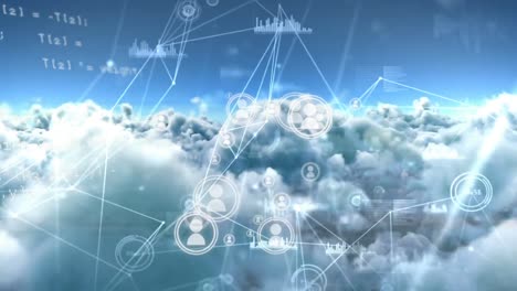 Digitale-Symbole-Und-Datenverarbeitung-Gegen-Wolken-Am-Himmel