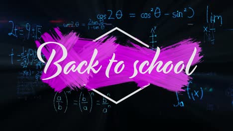 Back-To-School-text-over-brush-stroke-against-mathematical-equations