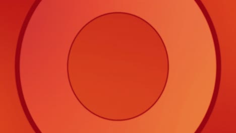 Circles-forming-in-hypnotic-motion-against-orange-background