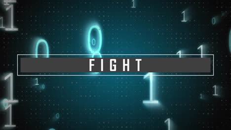 Dots-and-numbers-with-fight-text-against-blue-background