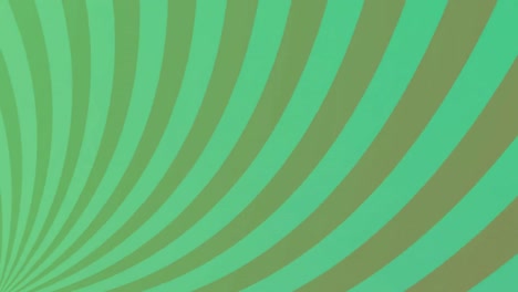 Animation-of-abstract-waving-lines-over-rotating-green-stripes-moving-in-seamless-loop