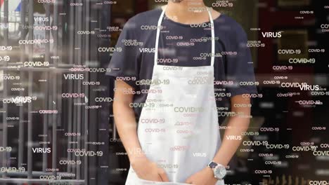 Covid-19-concept-texts-against-barber-wearing-apron-standing