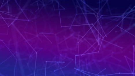 Netzwerk-Von-Verbindungen-Vor-Violettem-Hintergrund
