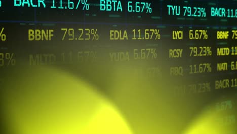 Stock-market-data-processing-against-black-background