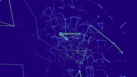 Plexusnetzwerke-Vor-Blauem-Hintergrund