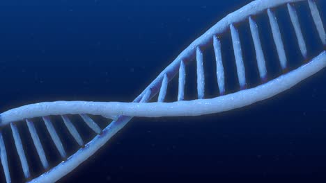 Animation-of-DNA-structure-against-blue-background