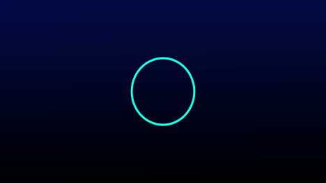 Animation-Eines-Kreises-Aus-Punkten,-Der-Sich-Vor-Blauem-Hintergrund-Bewegt