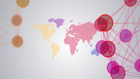 Globus-Des-Netzwerks-Von-Verbindungen-Gegen-Weltkarte