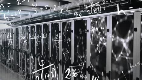 Animation-of-mathematical-equations-floating-over-a-room-made-of-screens-