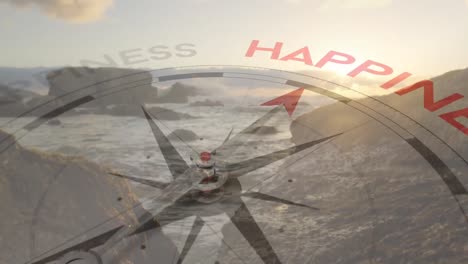 Compass-happiness-over-beach.