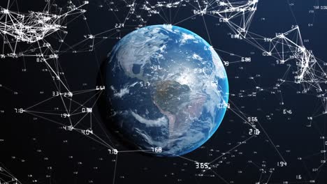 Number-network-over-earth.