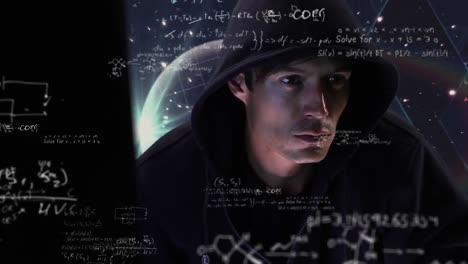 Mysterious-man-working-on-mathematical-equations.
