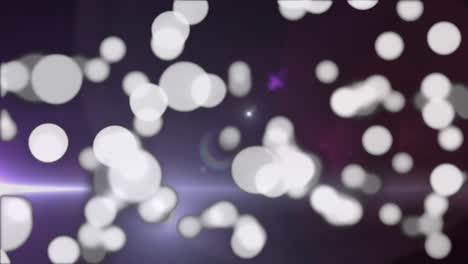 White-glowing-spots-moving-against-purple-background-