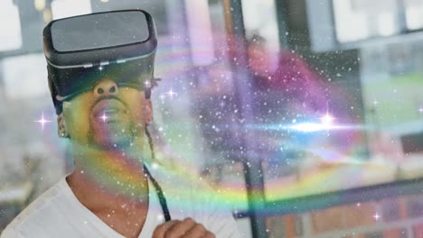 Raum-Und-Sterne-Gegen-Mann-Mit-VR-Headset