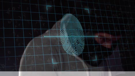 Digital-interface-online-security-biometric-fingerprint-over-male-hacker
