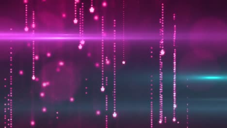Pink-heart-light-strands-against-purple-background