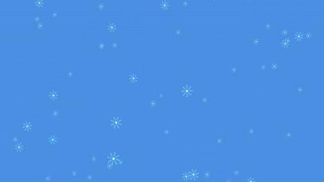 Glühende-Schneepartikel-Fallen-Vor-Blauem-Hintergrund