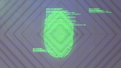 Bio-metric-fingerprint-scanner-and-data-processing-against-moving-squares
