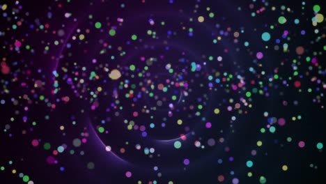 Multicolored-spots-of-light-against-purple-background