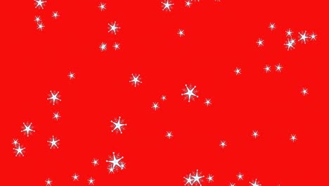 Multiple-stars-falling-against-red-background
