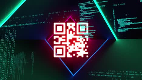 QR-code-scanner-with-neon-elements-against-data-processing