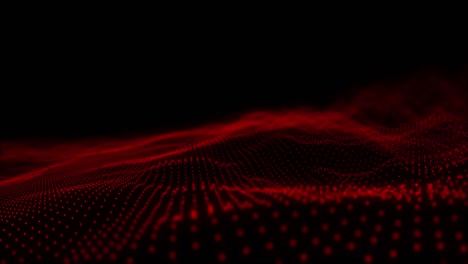 Red-digital-wave-moving-against-black-background