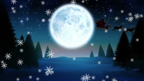 Animation-of-night-winter-scenery